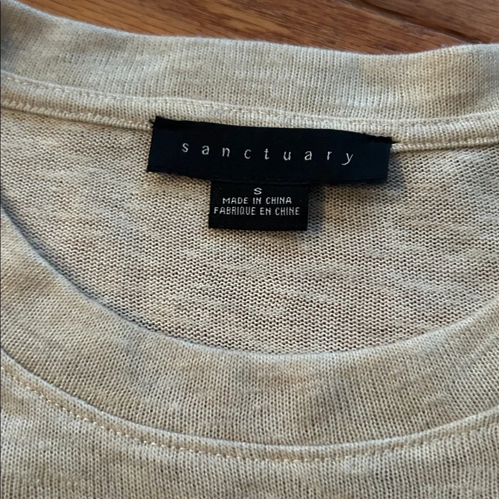Sanctuary Knot Your Business Knit Top Marshmallow Toast Womens S